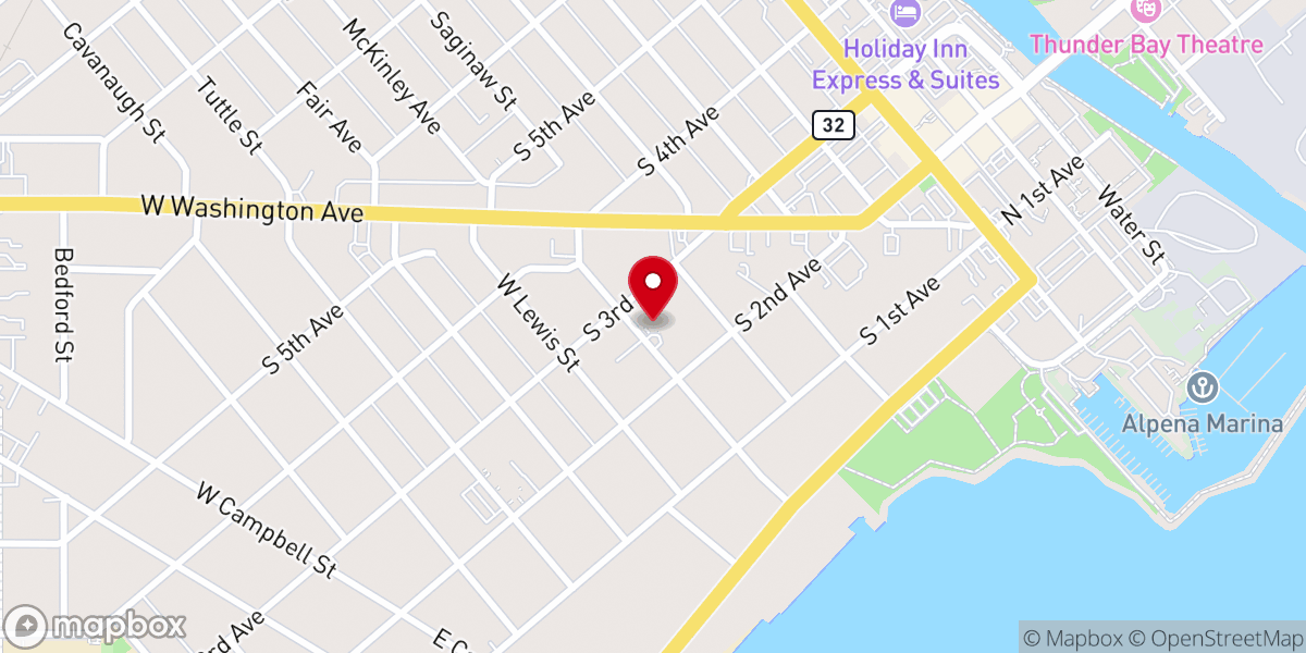 Map showing location of Grace Lutheran Church