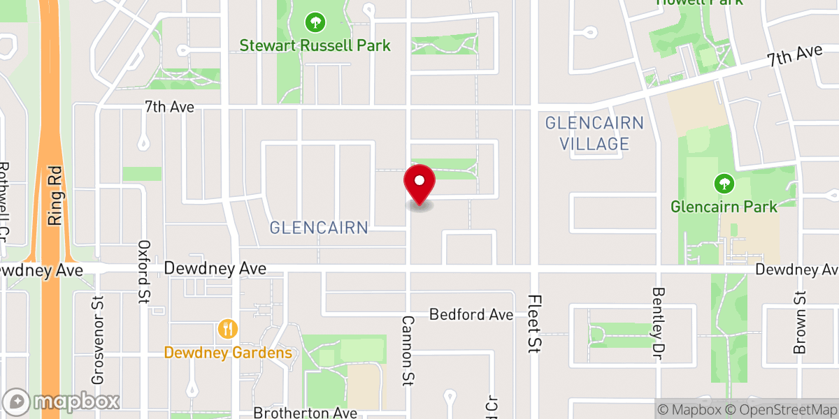 Map showing location of Grace Reformed Baptist Church