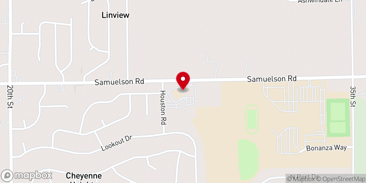 Map showing location of Maywood Bible Church