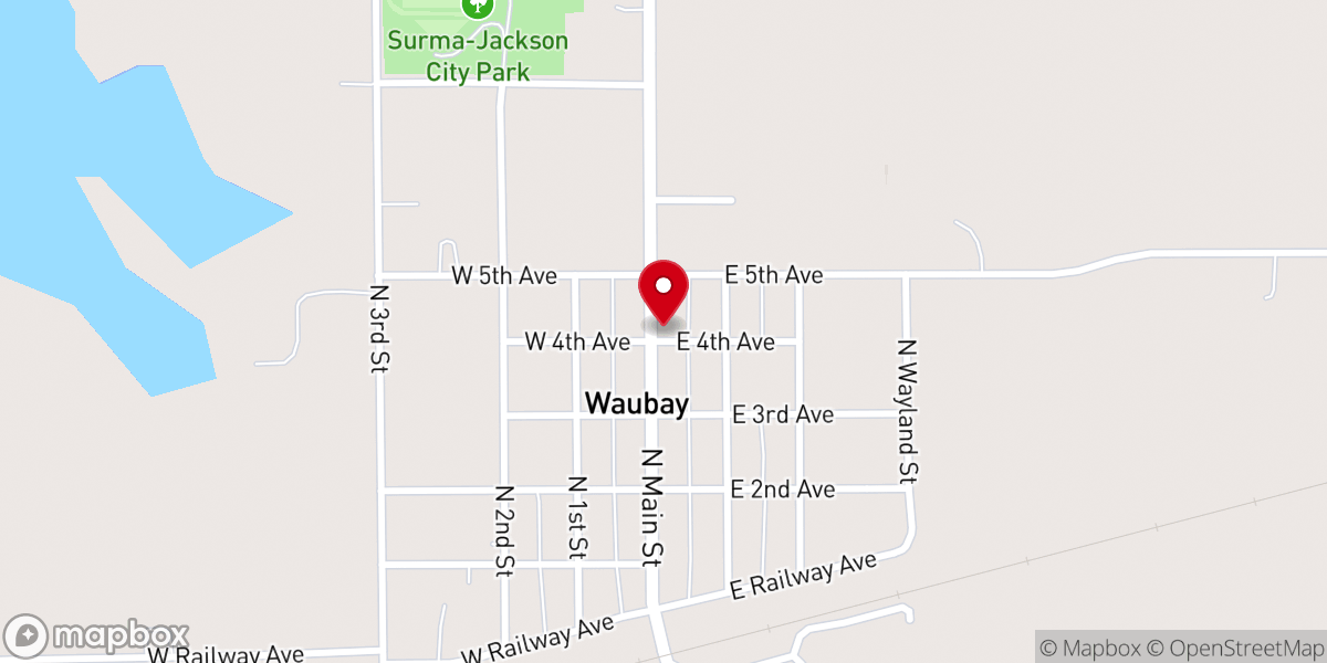 Map showing location of Our Savior's Lutheran Church
