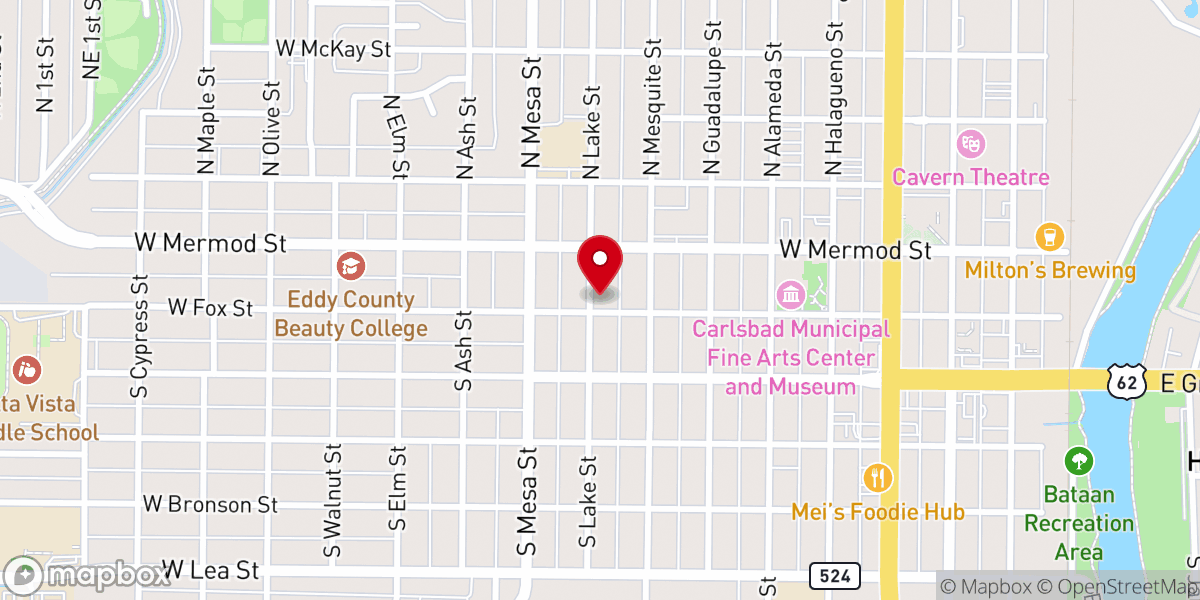 Map showing location of Church of Christ Fox & Lake