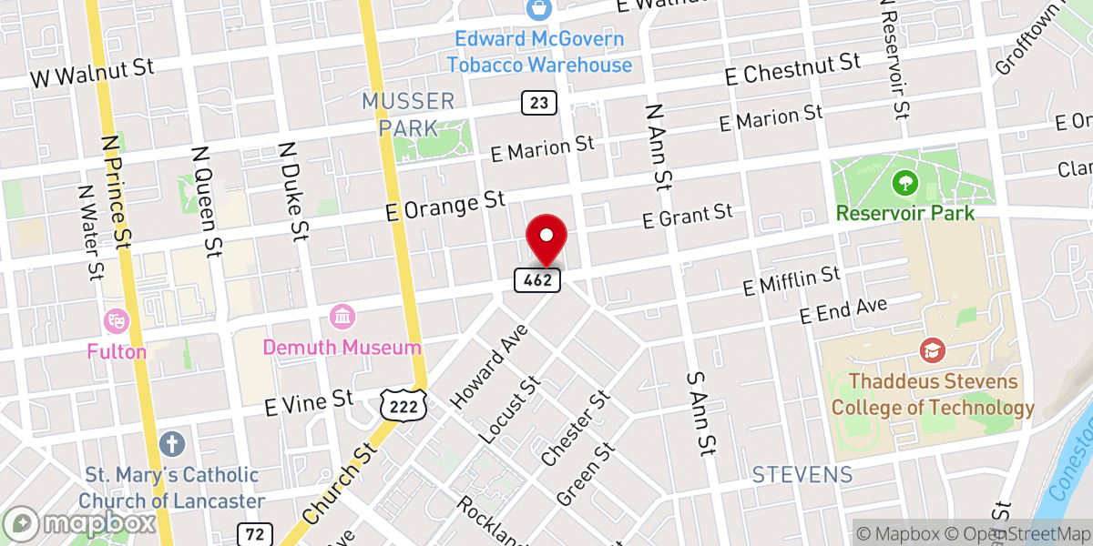 Map showing location of Assembly Pentecostal Church