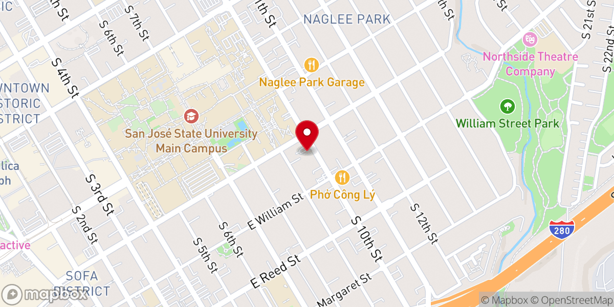 Map showing location of St Paul's United Methodist Church