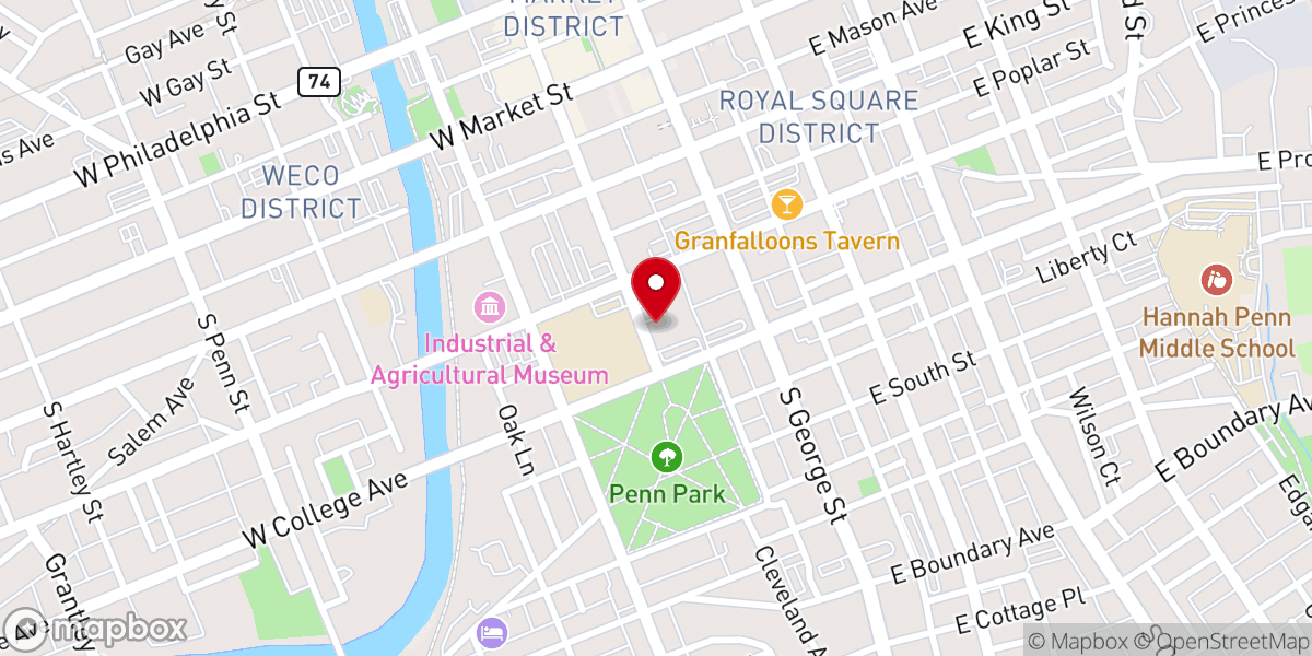 Map showing location of St. Patrick Church