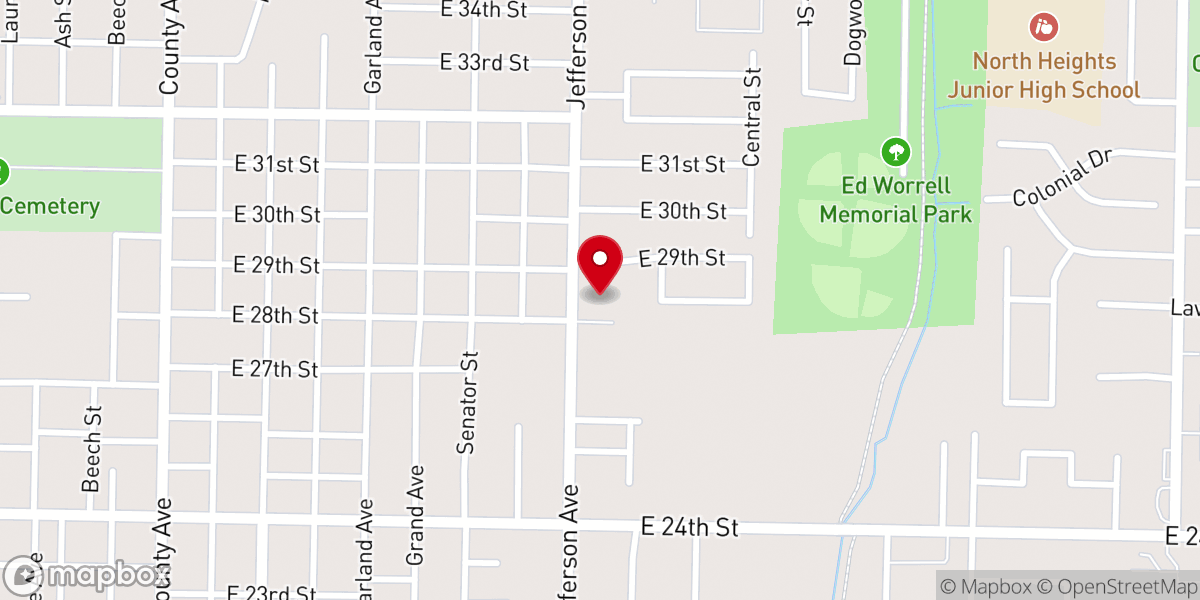 Map showing location of First Congregational Methodist