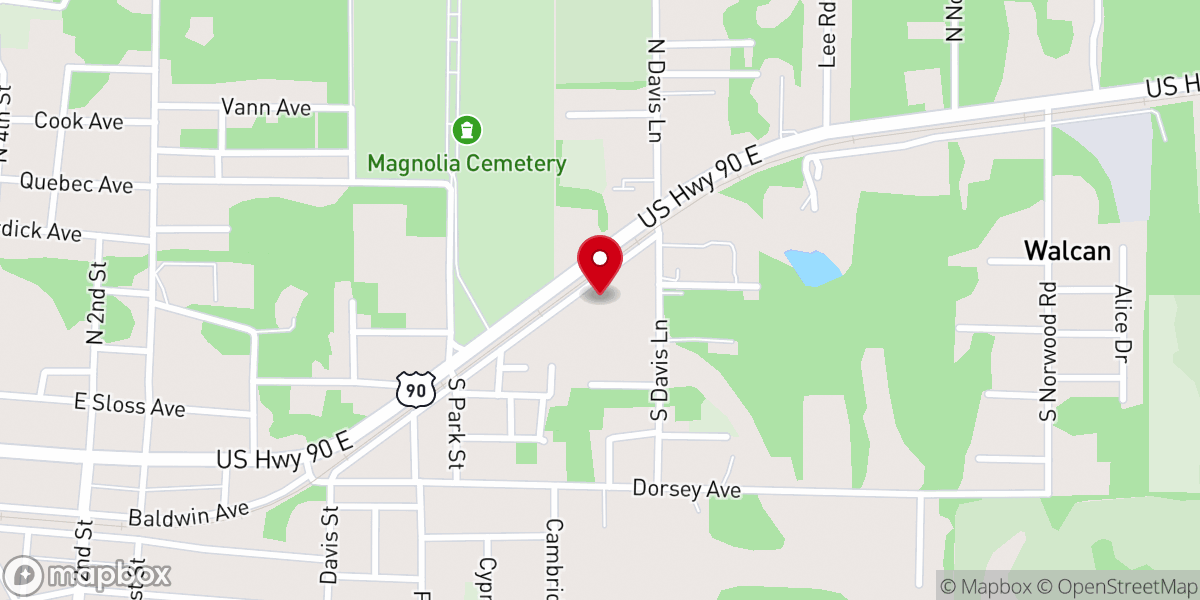 Map showing location of UNION SPRINGS BAPTIST CHURCH