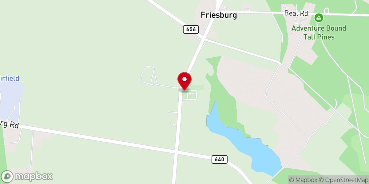 Map showing location of Emanuel Lutheran Church
