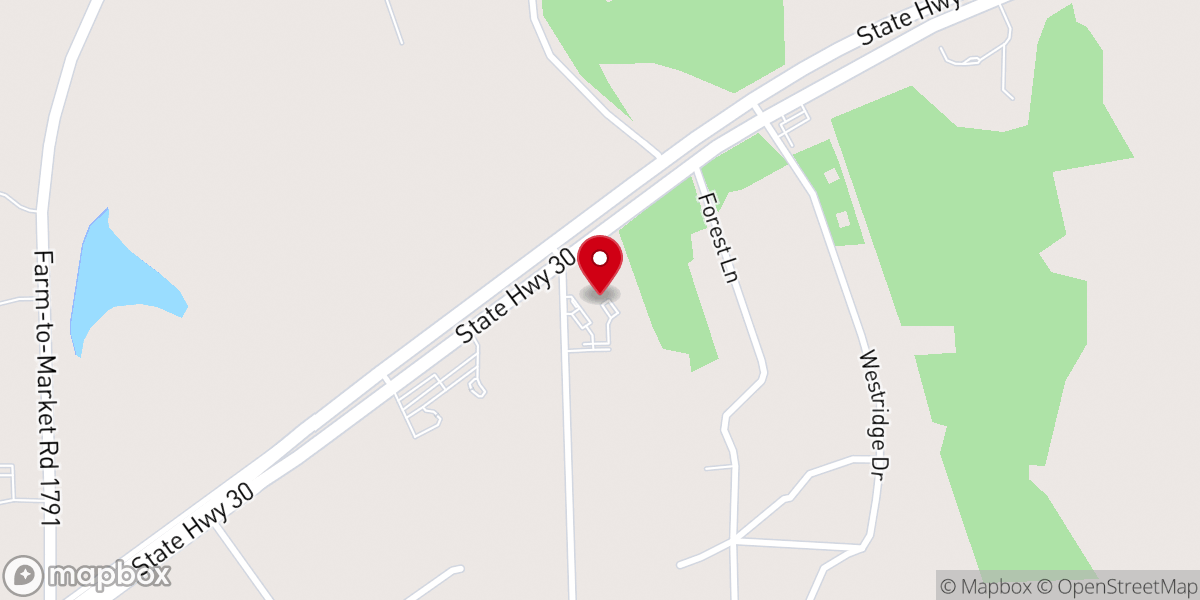 Map showing location of Faith Lutheran Church