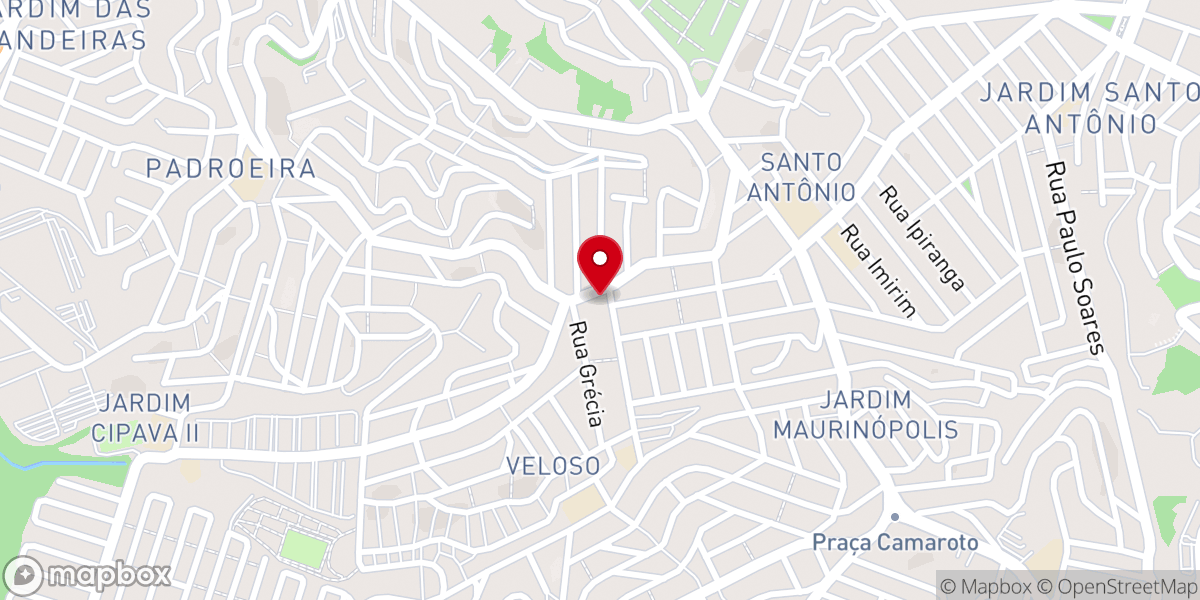 Map showing location of Igreja Batista Regular