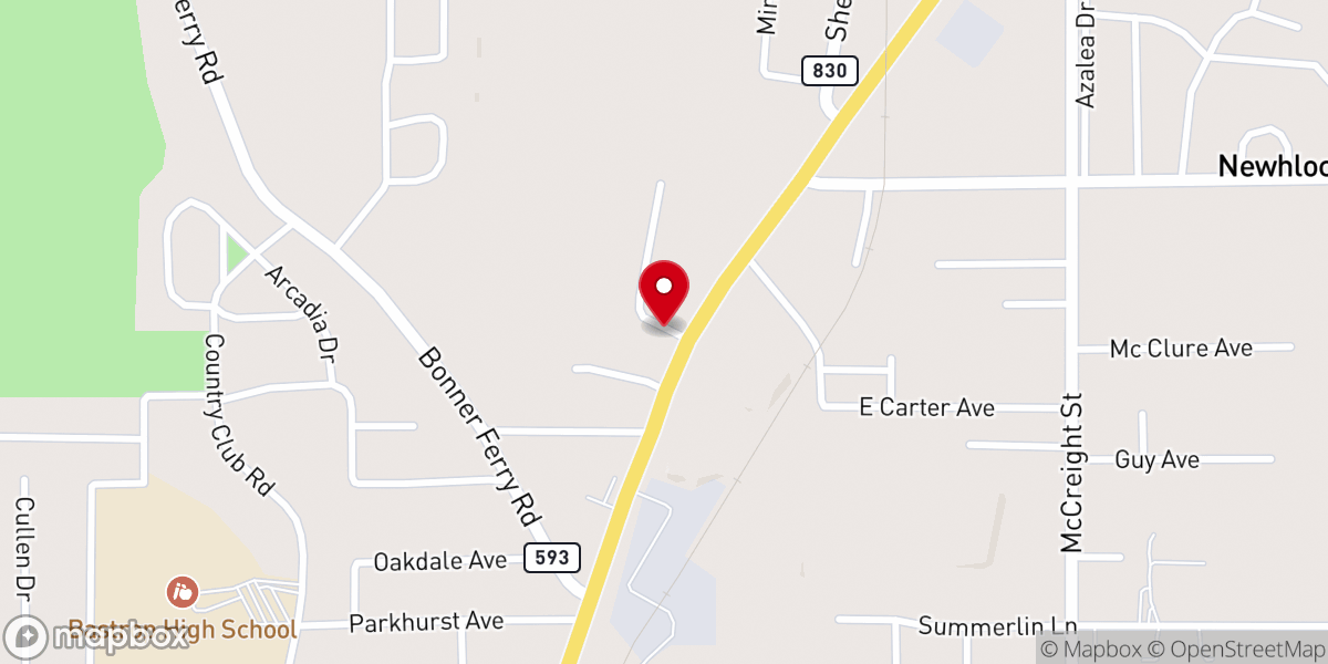 Map showing location of Bastrop Louisiana