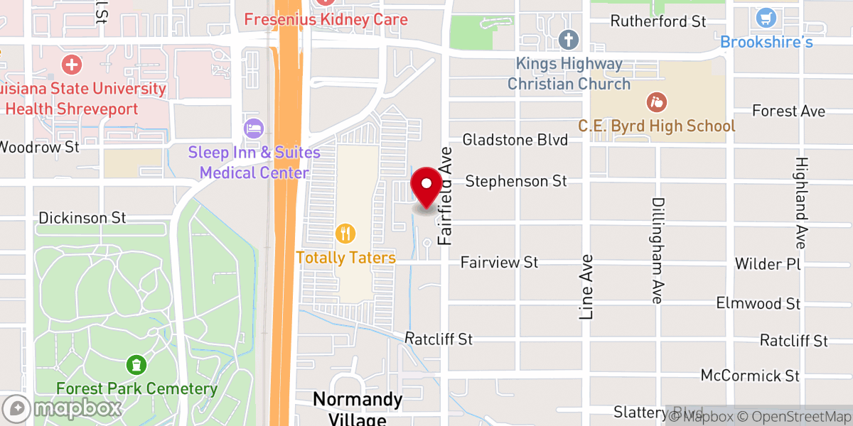 Map showing location of Catholic Diocese-Shreveport