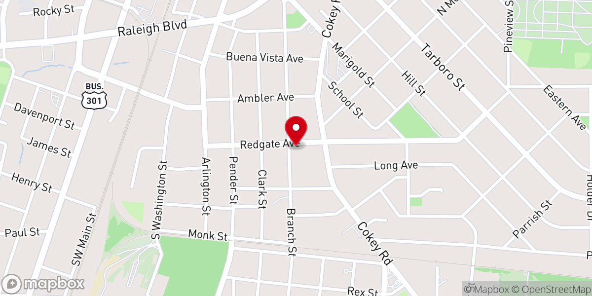 Map showing location of Greater Mt Hermon Baptist