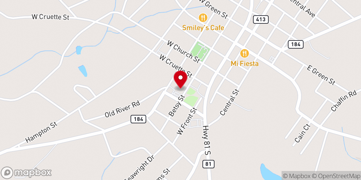 Map showing location of Good Hope Presbyterian Church