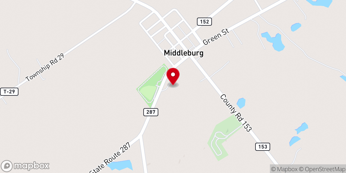 Map showing location of Middleburg Community Church