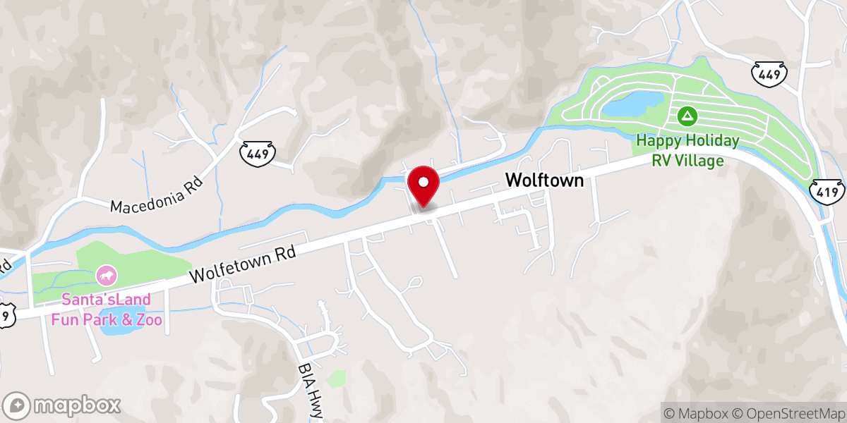Map showing location of Macedonia Baptist Church