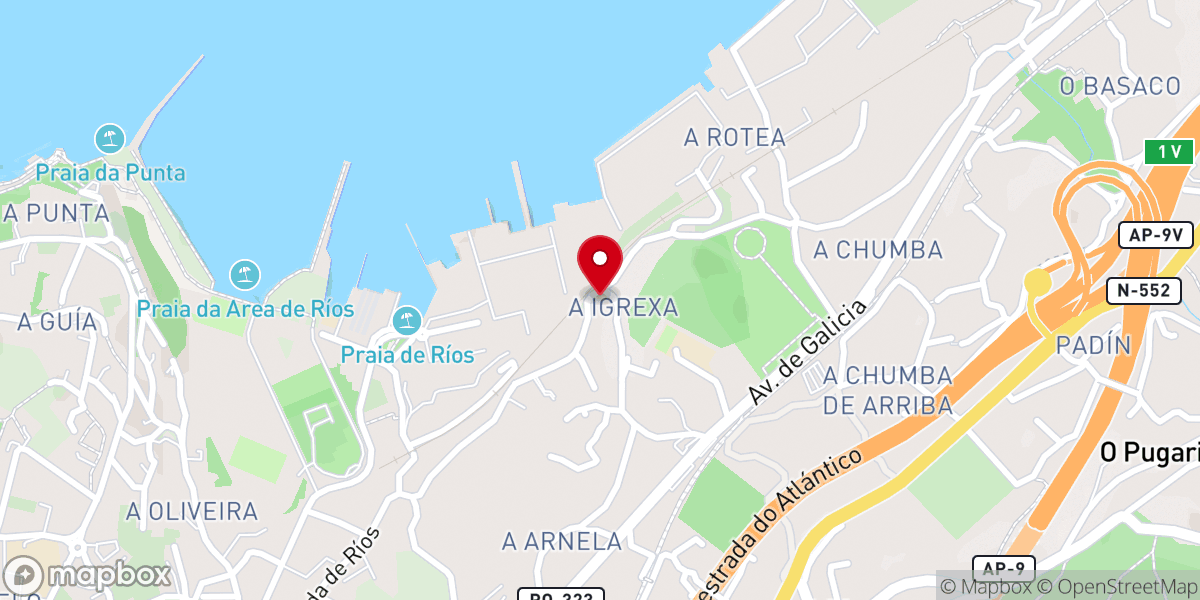 Map showing location of Iglesia de San Salvador de Teis