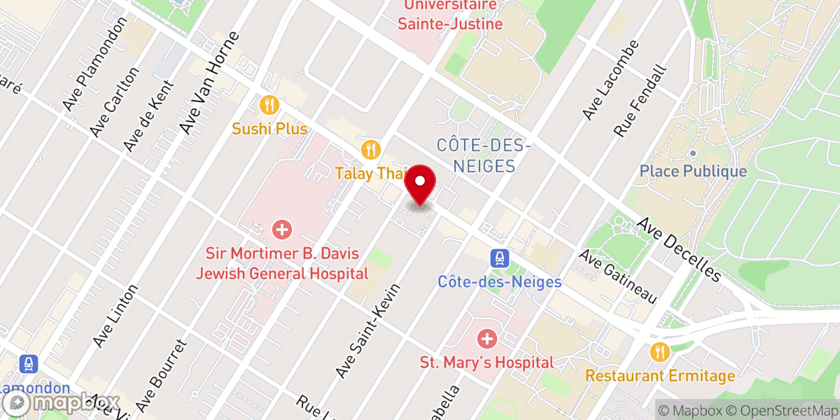 Map showing location of St. Kevin Church