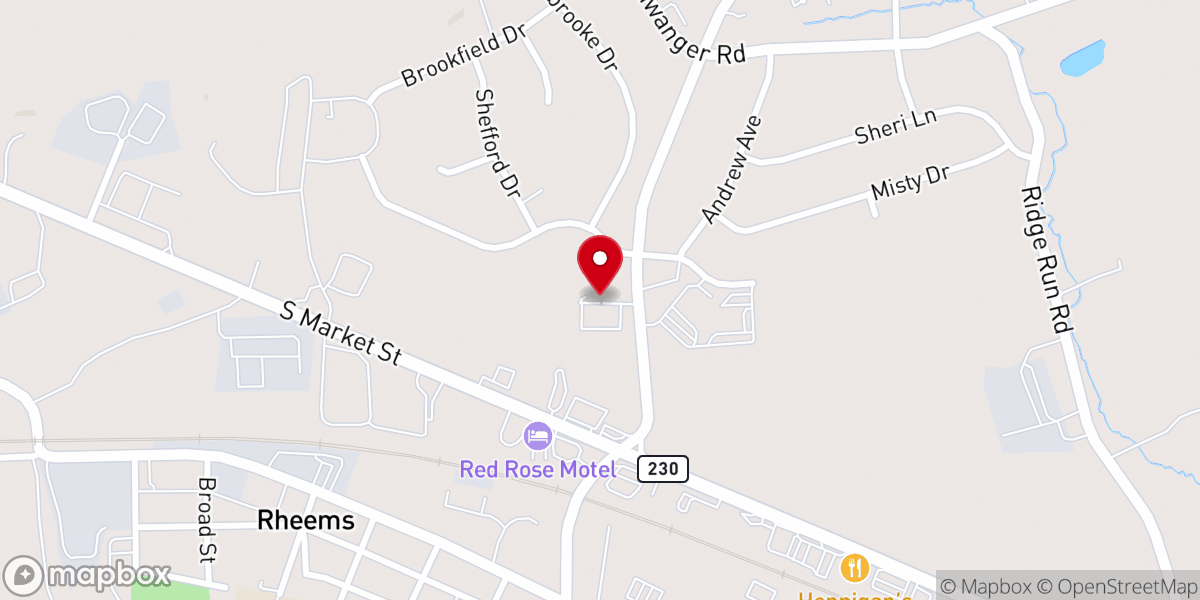 Map showing location of The Alliance Church of Elizabethtown