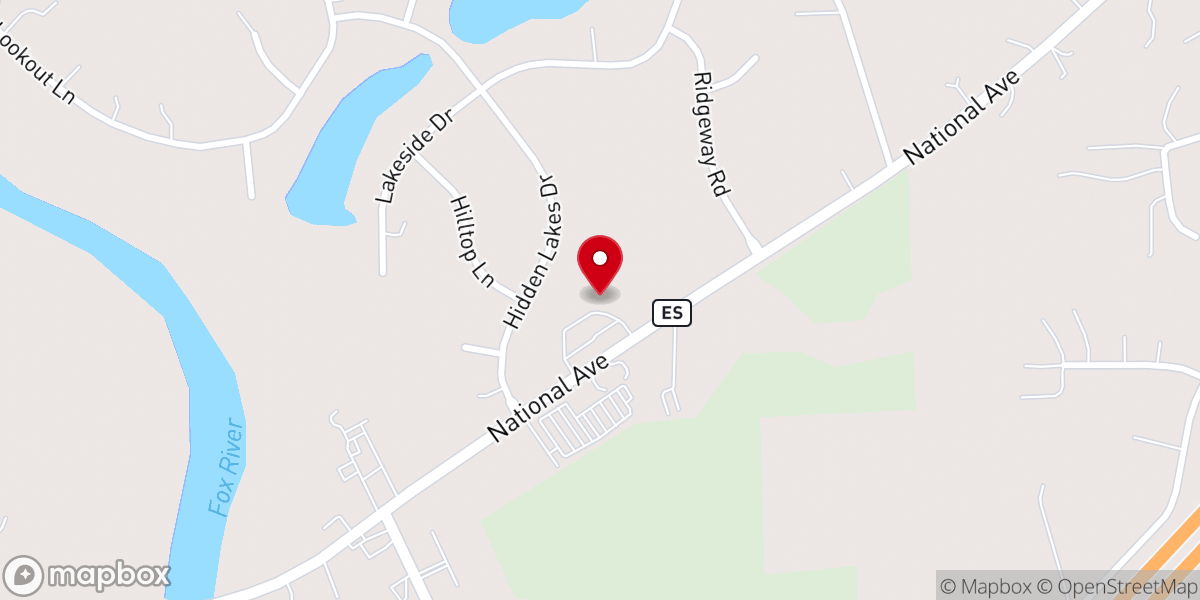 Map showing location of Vernon Evangelical Lutheran Church