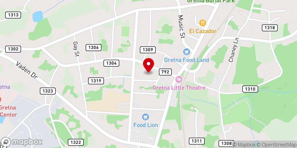 Map showing location of Gospel Tabernacle Outreach Center
