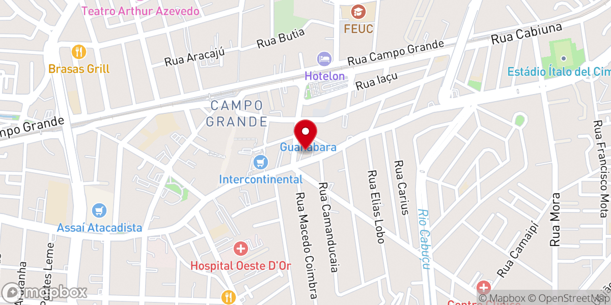 Map showing location of ADCG - Assembleia de Deus em Campo Grande