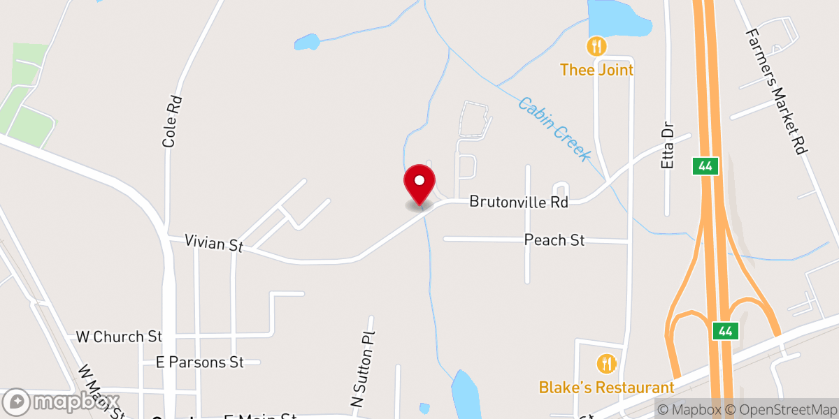 Map showing location of Pleasant Hill AME Zion Church