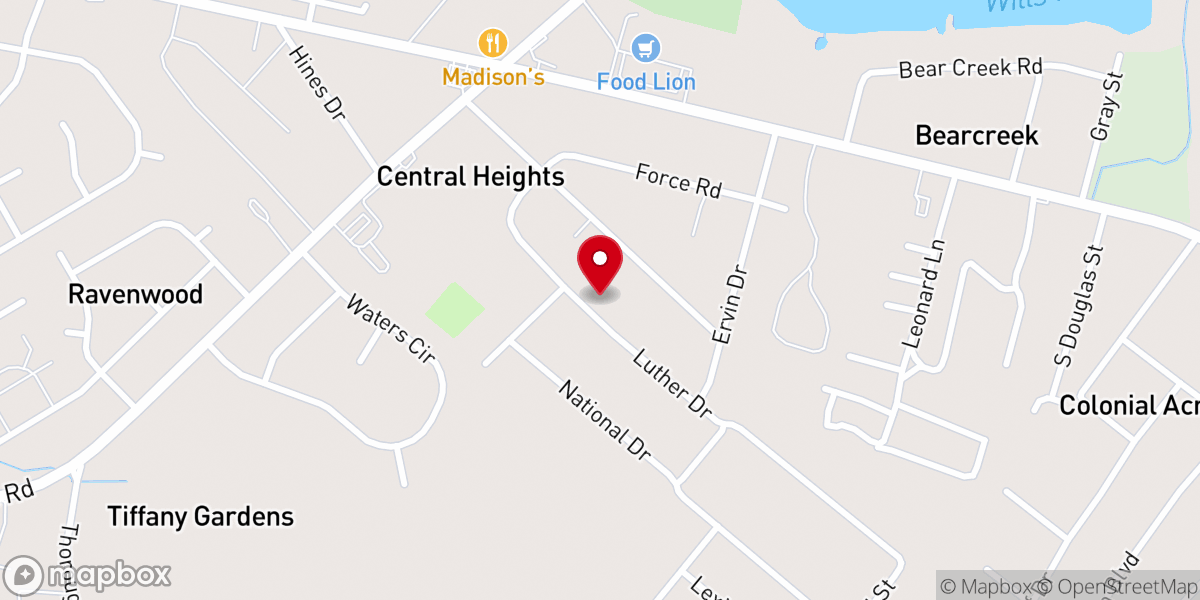Map showing location of Central Heights Holy Church