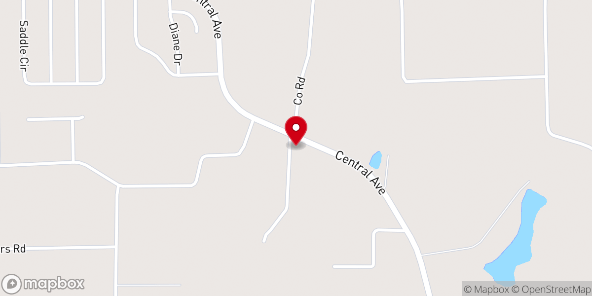 Map showing location of Countryside Baptist Church
