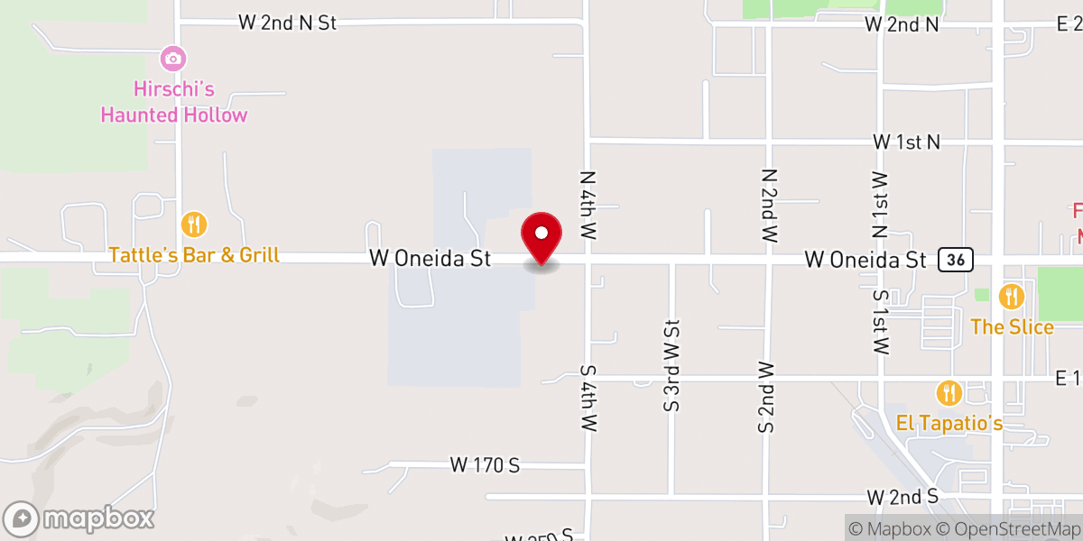 Map showing location of New Hope Mennonite Church