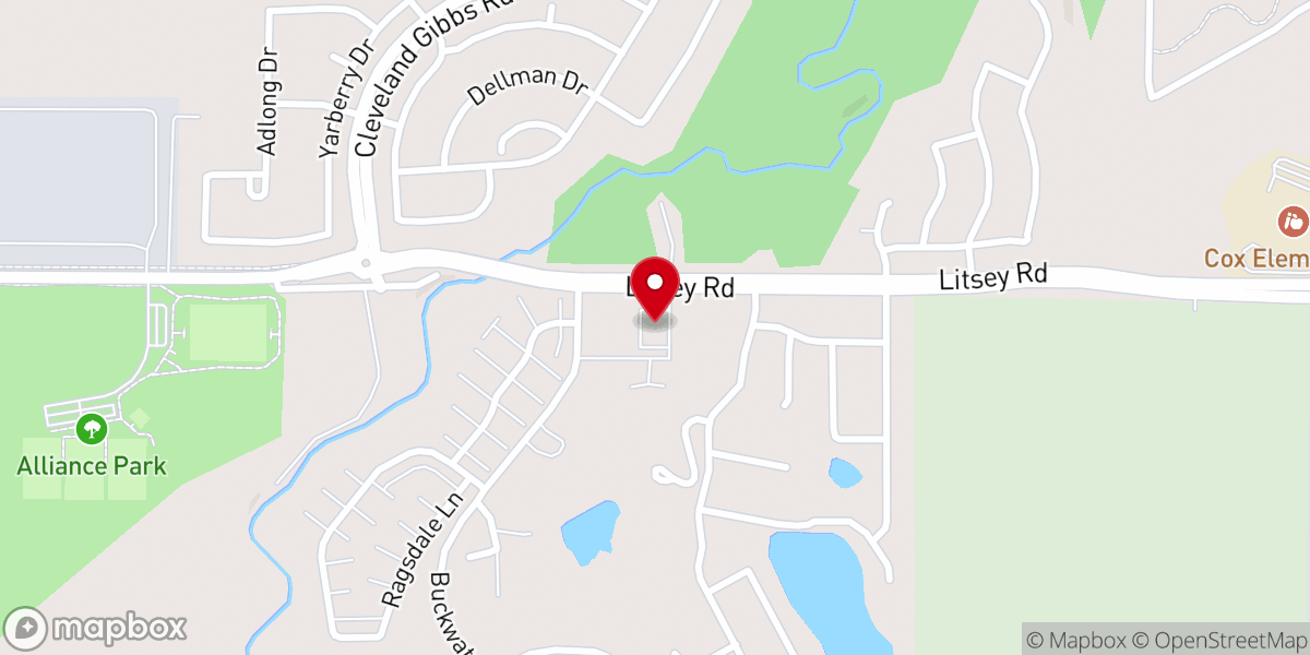 Map showing location of Cornerstone Bible Church
