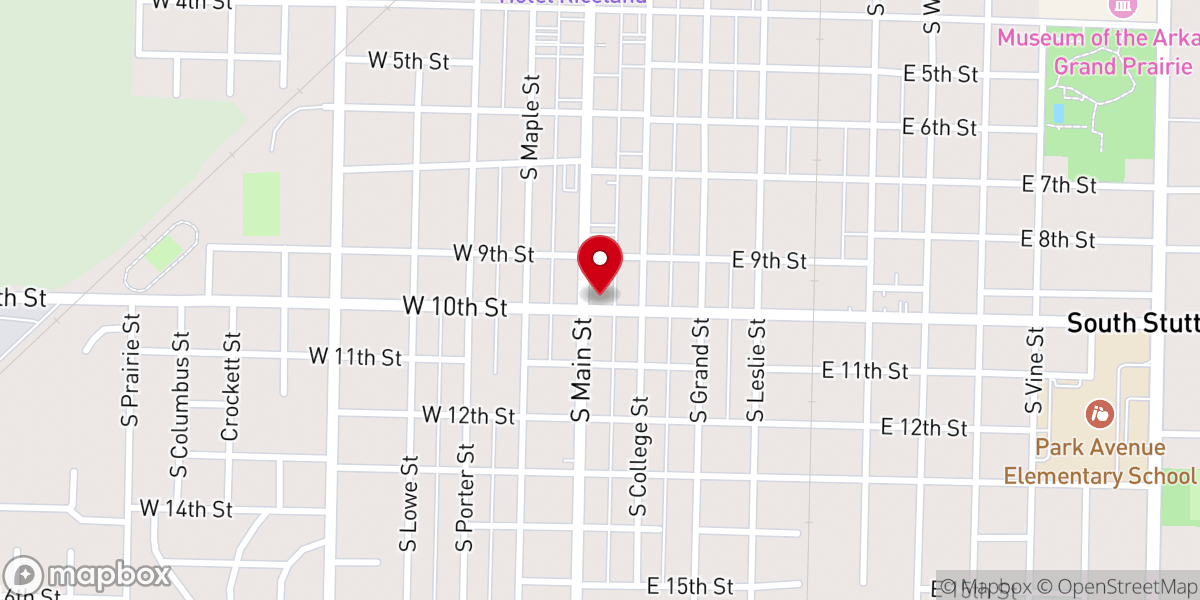 Map showing location of First Christian Church