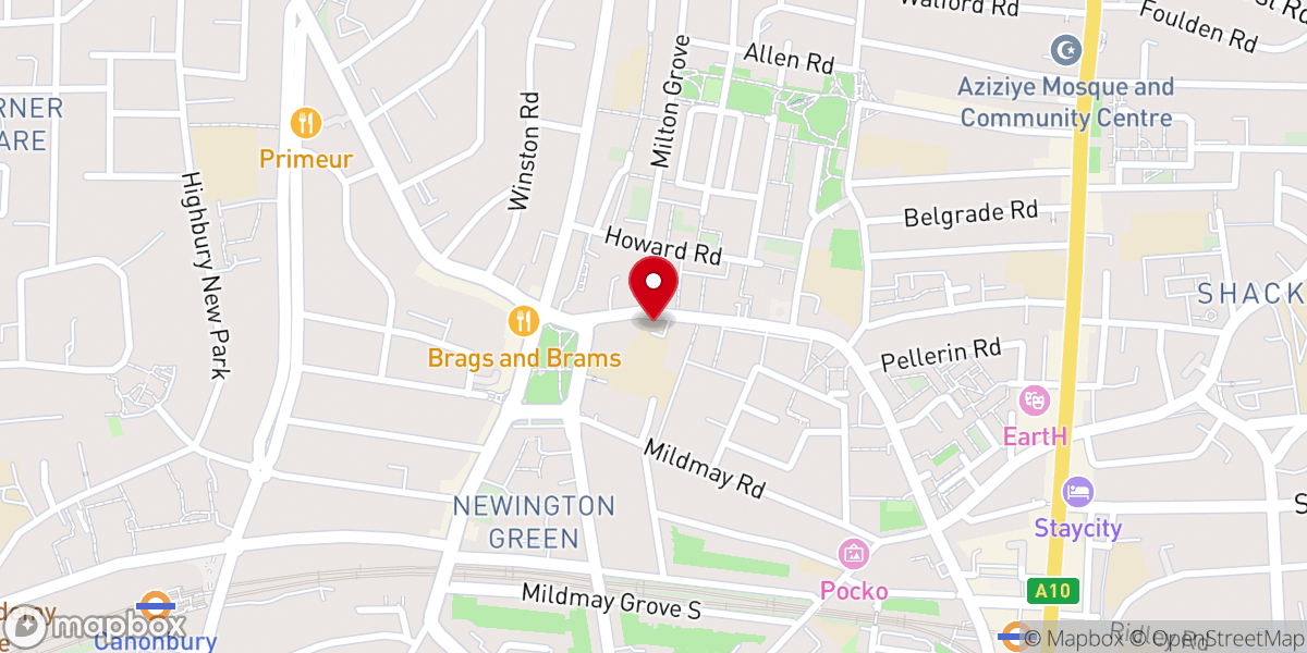 Map showing location of Alive City Church - London