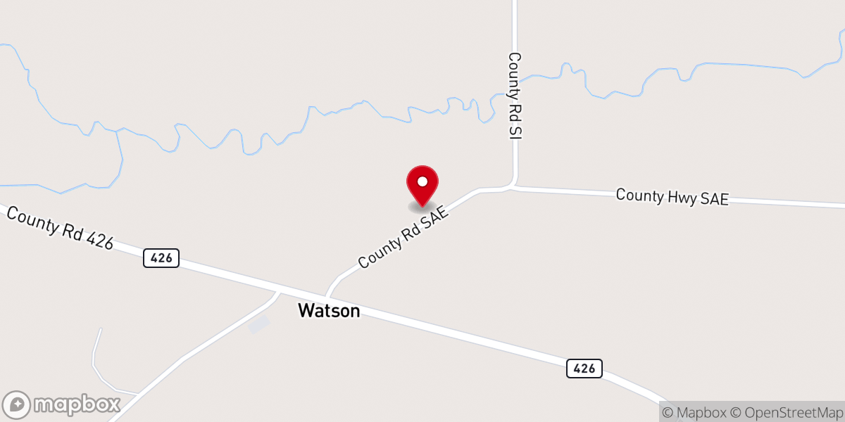 Map showing location of Watson Bible Chapel