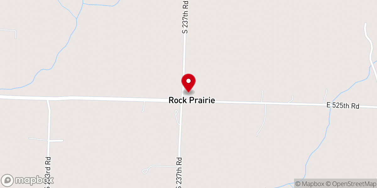 Map showing location of Rock Prairie Missionary Baptist Church
