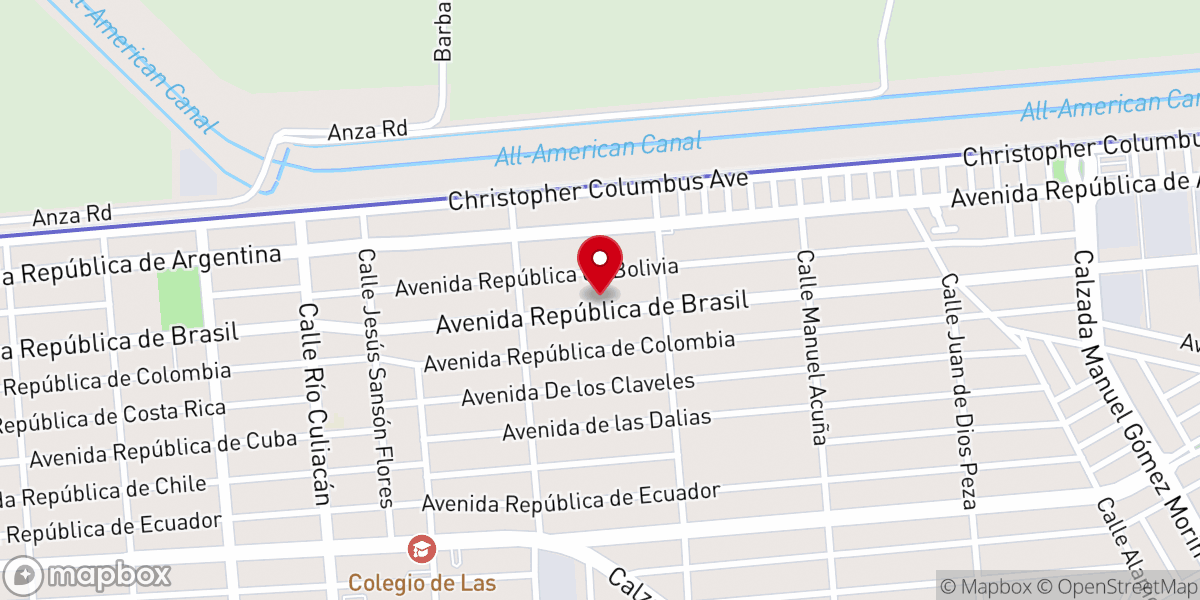 Map showing location of Iglesia Bautista Estrella de Belén