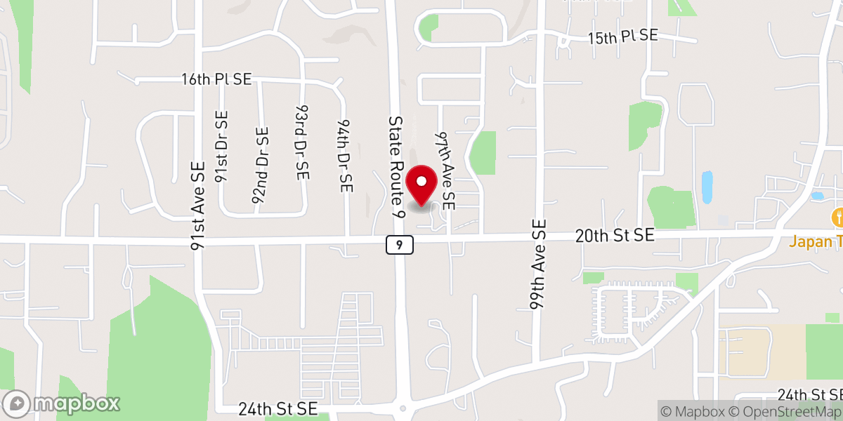 Map showing location of Hope Lake Stevens