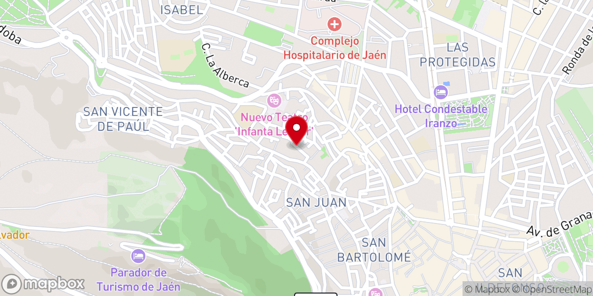 Map showing location of Iglesia de Santa Catalina Mártir