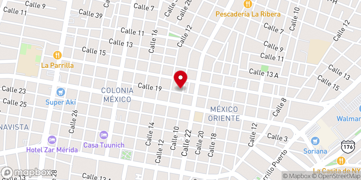 Map showing location of Capilla de los Sagrados Corazones de Jesús y María