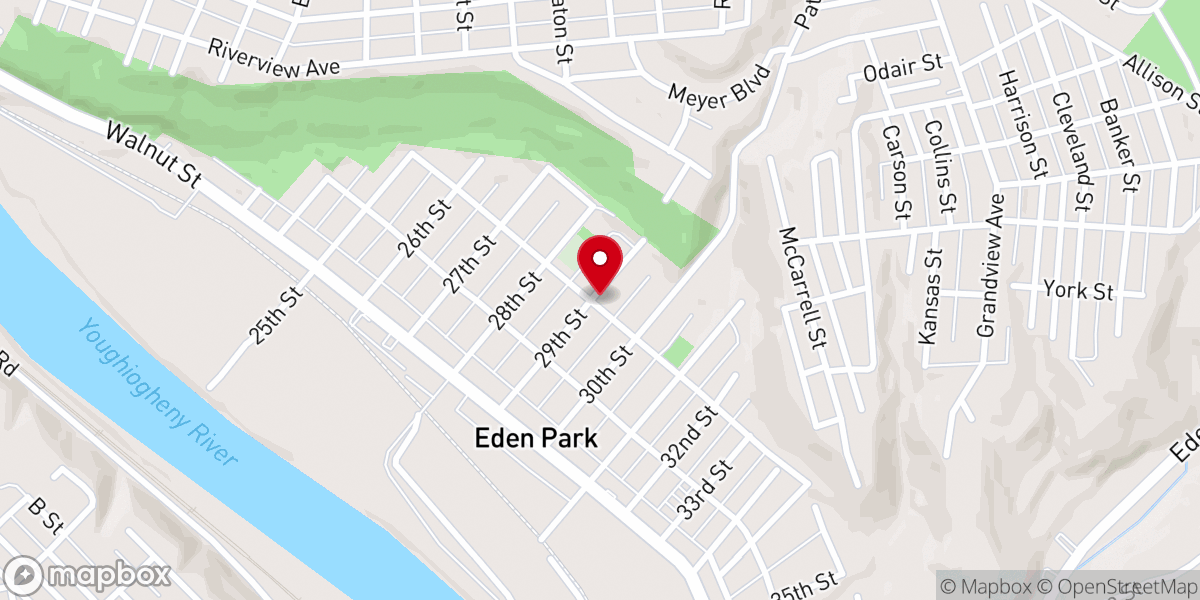Map showing location of Christy Park Methodist Church