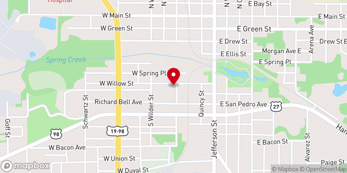 Map showing location of Mt Gilead Baptist Church