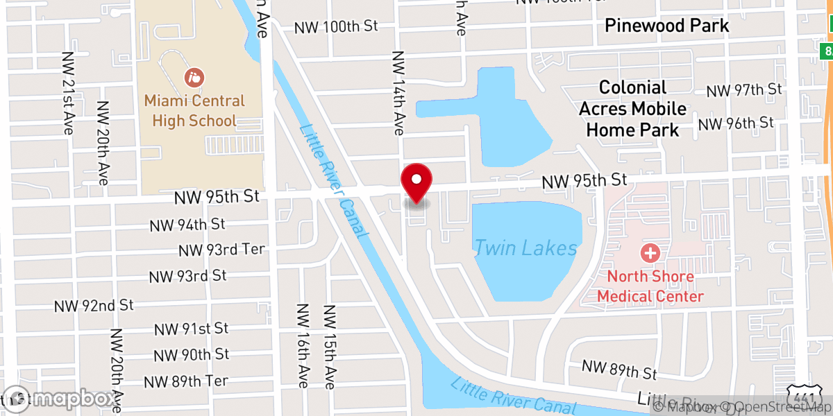 Map showing location of New Shiloh Missionary Baptist Church