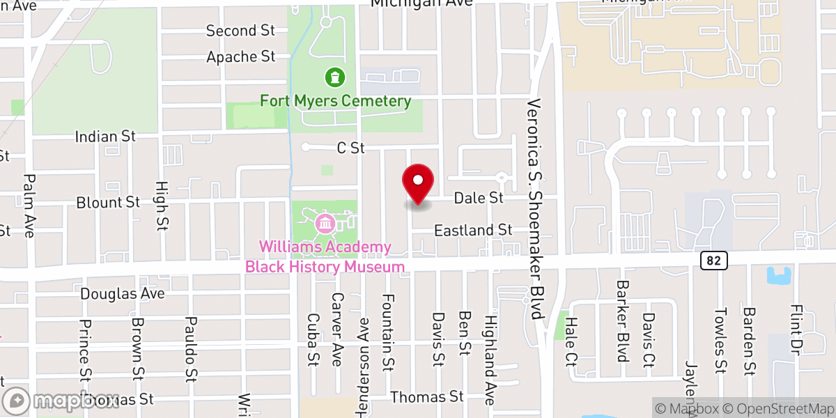 Map showing location of Friendship Church-God & Christ