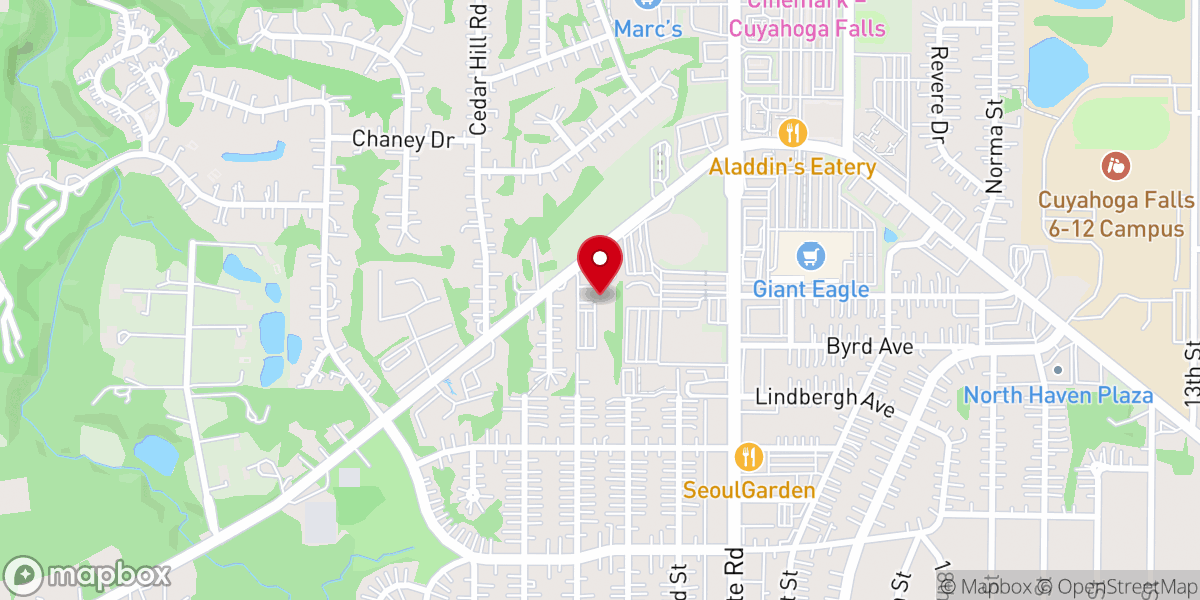 Map showing location of Northminster Presbyterian Church