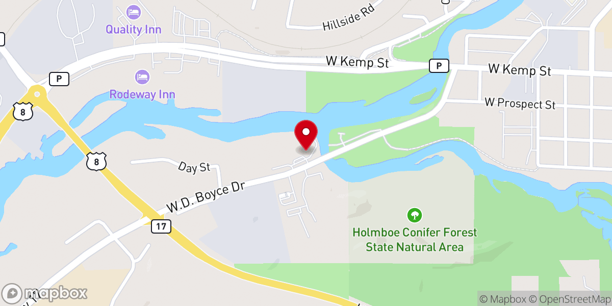 Map showing location of Friendly Village Nursing & Rehab