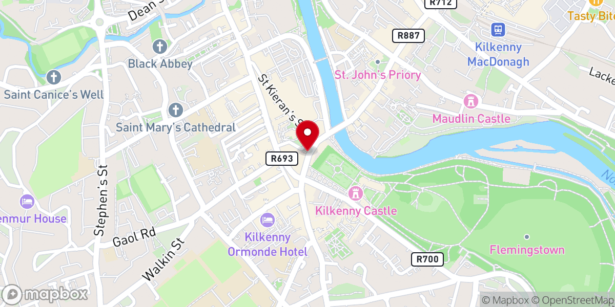 Map showing location of St. Mary’s Lane