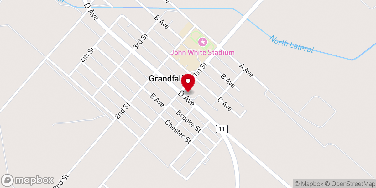 Map showing location of First Baptist Church