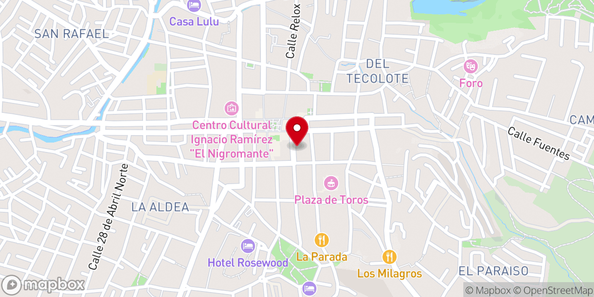 Map showing location of La Única San Miguel de Allende