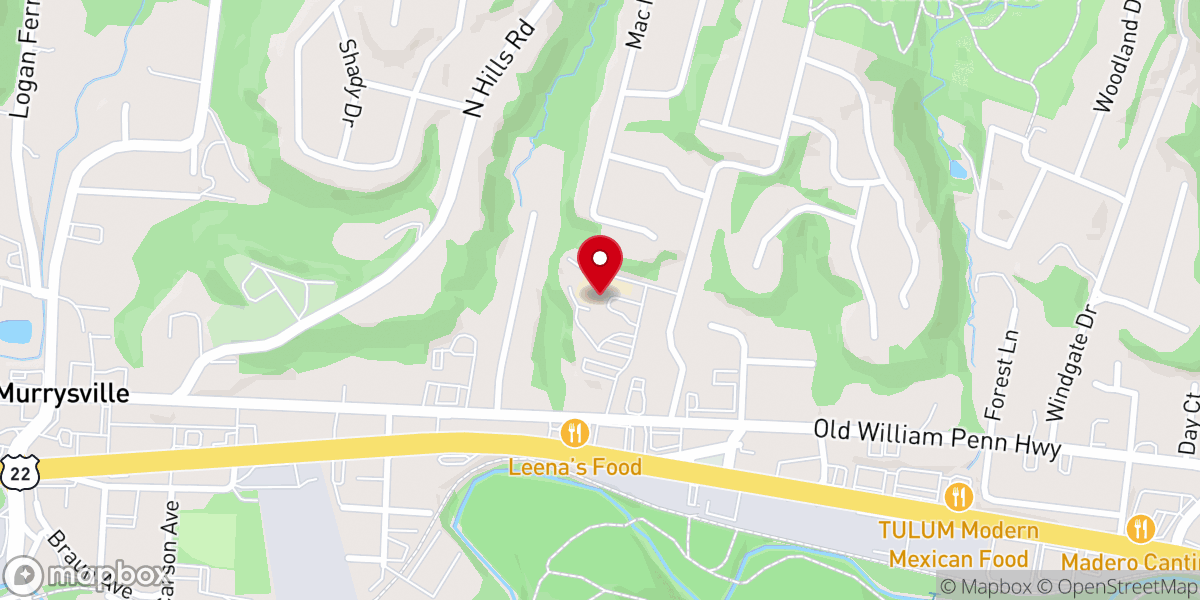 Map showing location of Mother of Sorrows School