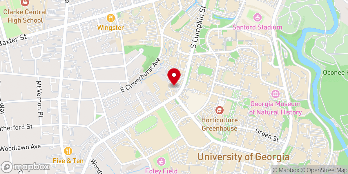 Map showing location of Wesley Foundation