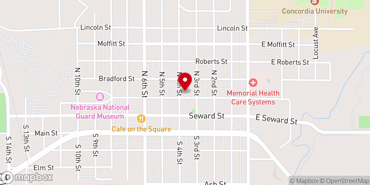 Map showing location of Olde Glory Theatre